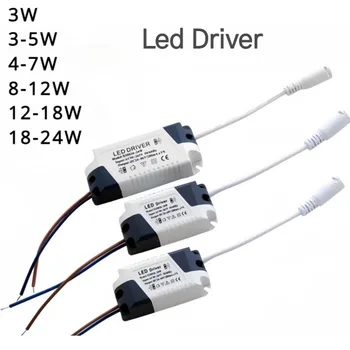 LED sürücü 3 W 4-7 W 13-18 W 18-24 W 300 m ASafe plastik kabuk LED sürücü kaynağı ünitesi aydınlatma Transformers adaptörü için LED ışıkları DC