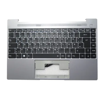 Laptop PalmRest ve klavye MEDİON AKOYA XK-HS275 MB3151033 Gri Üst Durumda Arkadan Aydınlatmalı Siyah Alman GR Klavye