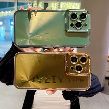 Lüks Glitter Lazer Aurora Braketi Kılıf iPhone 14 13 12 Pro Max 12 13 Pro Darbeye Dayanıklı Manyetik Katlanır Lens Tutucu Kapak