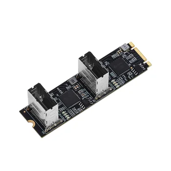 M. 2 PCIe3.0 ila 8 Port SATA 6G Çarpan Denetleyici Kartı B / M Anahtar NGFF 2 Mini SAS Arayüzü ile Her Port Gelmesi 6 Gbps