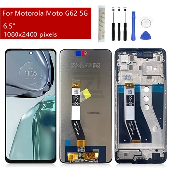 Motorola Moto G62 5g lcd ekran dokunmatik ekranlı sayısallaştırıcı grup XT2223-1 Ekran Çerçeve Yedek Parça Tamir