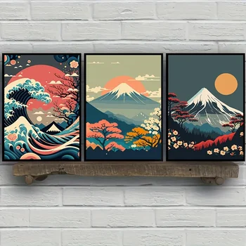 Mükemmel Japon Doğa Manzara duvar sanatı tuval yağlıboya Modern duvar Sanatı Baskılar Ve Posterler Oturma Odası Için Cuadros Dekor