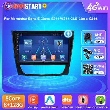 NAVİSTART Araba Radyo Mercedes Benz E Sınıfı İçin S211 W211 CLS Sınıfı C219 2002-2010 Multimedya Video Oynatıcı Navigasyon GPS Stereo