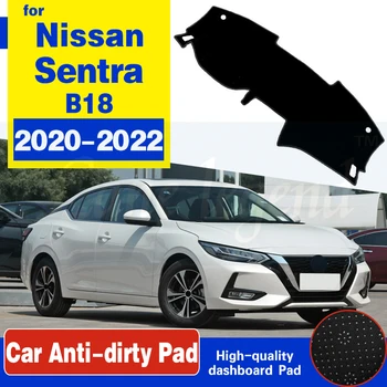 Nissan Sentra 2020 için 2021 2022 B18 Kaymaz Mat Dashboard Kapak Pad Güneşlik Dashmat Halı Dash Anti-uv Araba Aksesuarları Halı