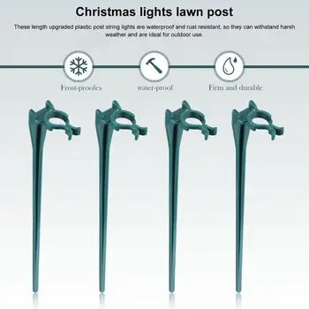 Noel lamba standı evrensel zemin kazıkları açık tatil süslemeleri için Kolay kurulum Noel ışık bahçe için
