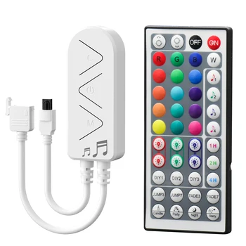 PAUTIX RGB LED şerit ışık kontrolörü akıllı WiFi Bluetooth Alexa 44 Anahtar IR uzaktan kumanda DC12V-24V 4-pin 2835 5050 LED şerit