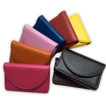 PU deri cüzdan Kadın Erkek Mini çift Katmanlı KIMLIK / kredi kartı cüzdanı bozuk para cüzdanı saklama çantası Iş Kısa Çantalar Çanta Sıcak