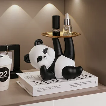 Panda Giriş Ağ Geçidi Anahtar Depolama Dekorasyon, Oturma Odası, ev yapımı şarap dolabı, Yer Değiştirme Hediye
