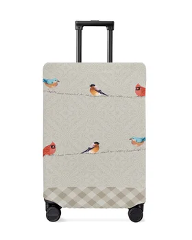 Pastoral Hayvan Suluboya Kuş Seyahat Bagaj Koruyucu Kapak Seyahat Aksesuarları Bavul Elastik Toz Durumda Kol Korumak