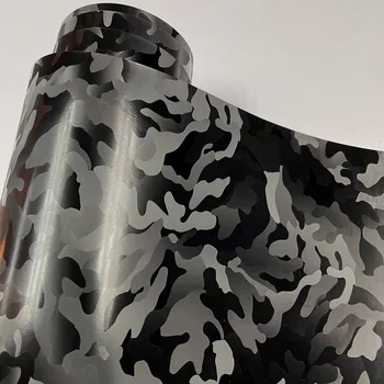 Premium Hayalet siyah Stealth Karbon Vinil Wrap ile Hava Yayın Kabarcıklar Ücretsiz Kendinden Yapışkanlı DIY Styling Araba Sticker Çıkartma Sarma