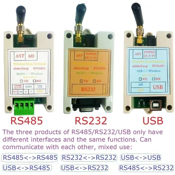 RS485 RS232 USB Kablosuz Alıcı 20DBM 433M 868M Verici ve Alıcı VHF / UHF Radyo Modem YENİ