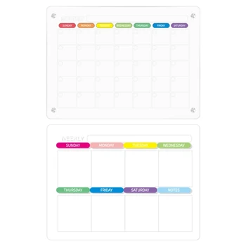 Renkli Akrilik Buzdolabı Planlayıcısı Not Panosu Günleriniz için Kolay Organizasyon