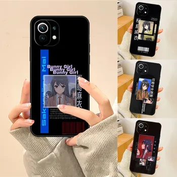 Sakurajima Mai Anime telefon kılıfı İçin Xiaomi 10 11 11T 12 9 9T 9SE 11i Lite Ultra Note10 Poco F3 F4 M4 M3 M4GT X4GT Pro Kapak
