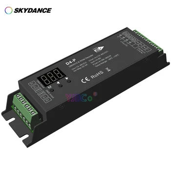 Skydance 4 Kanal CV DMX512 Dekoder D4-E / D4-P 12 V-48 V 24 V 32.5 A 4CH RDM RJ-45 DMX sinyal denetleyici RGBW LED Şerit dimmer