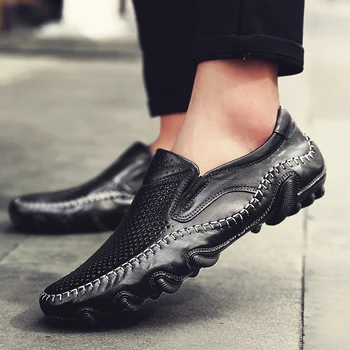 Taban hakiki Deri iş ayakkabısı Rahat Oxford Ayakkabı bağcıklı ayakkabı Marka Kalın Alt Siyah Açık güvenlik ayakkabıları Sığır Tendon