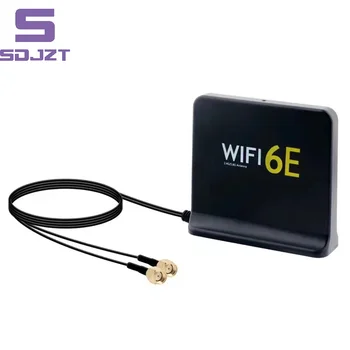 Taşınabilir 2.4 g 5.8 g 6g Wifi 6e Mımo Anten 2 adet Kablo İle Kapalı Açık Kablosuz Anten Manyetik Alt Ağ Kartı İçin