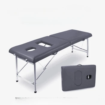 Taşınabilir Güzellik Katlanır güzellik yatağı Spa Dövme Kozmetik masaj yatağı Tam Vücut Recliner Lettino Massaggio salon mobilyası WZ50MB