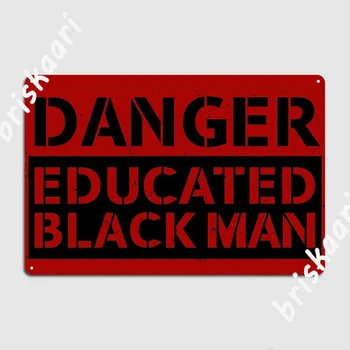 Tehlike Eğitimli Siyah Adam Poster Metal Plak Vintage pub Garaj Sinema Garaj Plaklar tabela Posterler