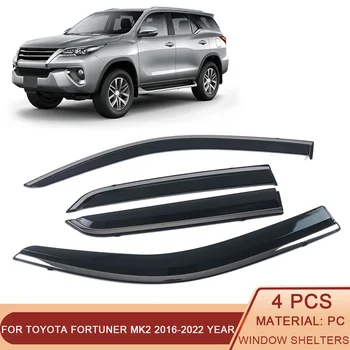 Toyota Fortuner için MK2 2016-2022 Araba Pencere Güneş Yağmur Gölge Siperliği Kalkan Barınak Koruyucu Sticker Dış Aksesuarlar