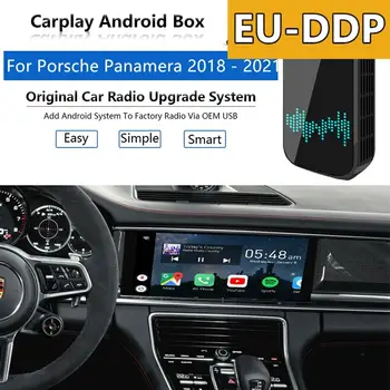 USB Carplay yükseltme Porsche Panamera 2018 - 2021 İçin Radyo Android Apple Kablosuz Araç Multimedya Oynatıcı Ayna Bağlantı Otomatik Ses