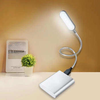 USB Mini LED ışıkları esnek kitap ışık gece okuma lambası güç bankası dizüstü dizüstü pc bilgisayar gece lambası