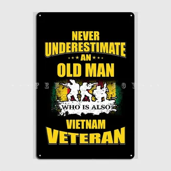 Vietnam Veteran Metal Işareti Duvar Mağara Duvar Özel Plaklar Tabela Posterler
