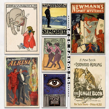 Vintage Reklam Posterler Sanat Boyama 1911 Yılında Oluşturulan Posteri Tuval Baskı Vintage Çoğaltılamaz Baskılar Ev Odası Retro Duvar Dekor