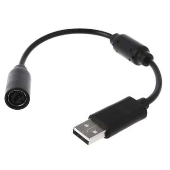 Xbox 360 Siyah Yüksek Kalite için denetleyici Ayırma Kablosu USB