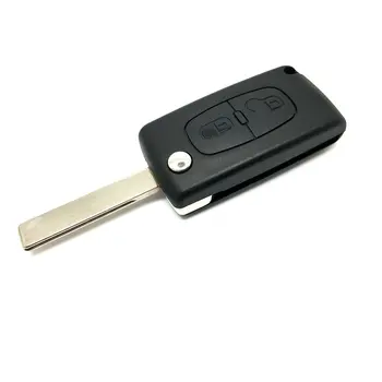 YENİ 2 düğmeli Katlanır Konut Araba Anahtarı Koruyucu Kılıf İçin Peugeot 207 307 407 308 Araba Modifikasyon Aksesuarları