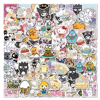 Yeni 100 adet Sevimli Sanrio Kuromi Benim Melodi Karikatür Çıkartmalar Estetik Çıkartması Dizüstü Karalama Defteri Telefon Kawaii Sticker Çocuk Hediyeleri