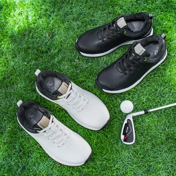 Yeni Golf ayakkabıları Spikeless Erkekler Lüks Golf Sneakers Boyutu 40-47 Yürüyüş Footwears Açık Anti Kayma Yürüyüş Spor Ayakkabı