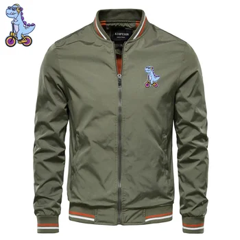 Yeni erkek beyzbol ceket Açık spor ceket Dinozor Nakış moda hip hop erkek ceket ceket erkek giyim