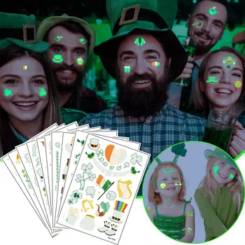 Yeşil Tatil Sticker Yüz İrlandalı Aydınlık Şapka Ter geçirmez Etiket Duvar Sticker Ortam Aydınlatma Fotoğrafçılığı