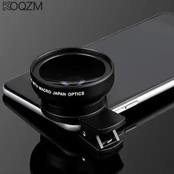 Yüksek Kalite 25mm * 50mm Ultra Geniş Açı + Makro Lens Cep Telefonu Evrensel Klip Harici Kamera Aksesuarları