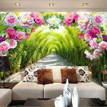beibehang Özel duvar kağıdı 3d duvar çiçek kapı çiçek galeri gezinti duvar otel arka plan duvar oturma odası duvar kağıdı duvar