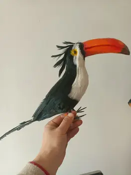 simülasyon Toucan modeli köpük ve kürkler siyah Toucan kuş bahçe dekorasyon hediye yaklaşık 42 cm xf2879