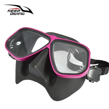 Ücretsiz dalış maskesi Ultra Düşük Hacimli Şnorkel gözlük Renkli Alaşımlı Çerçeve dalış gözlükleri Tüplü Dalış İçin